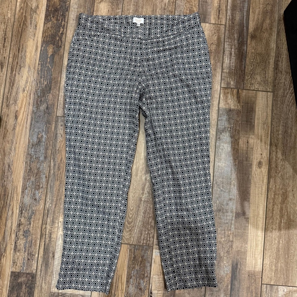 Laundry by Shelli Segal Womens Black Geometric Ankle Pants‎ Size 10 MA3162